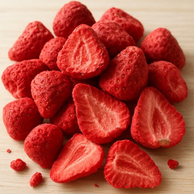 Truskawka liofilizowana PLASTRY 100g Klasa AAA